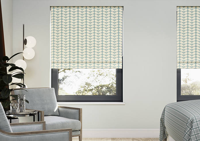 Orla Kiely Solid Stem, Duckegg - Twist&Fit Roman Blind - Image 3